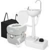 imageYITAHOME Portable Sink and Portable Toilet 17 L Hand Washing Station ampamp 58 Gallon Portable Toilet With Hand Sprayer Level Indicator and Rotatable Spout for Camping Outdoor Indoor RV Travel Boat