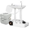 imageYITAHOME Portable Sink for Washing Hands and Camping Toilet 30L Portable Sink ampamp 58 Gallon Portable RV Toilet with Level Indicator and Rotatable Spout for Outdoor Indoor Travel Boat Worksite