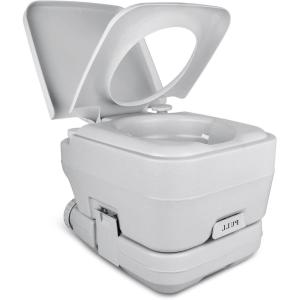 imageYITAHOME 26 Gallon Portable Travel Toilet RV Potty with Detachable Tank Double Outlet Water Spout Handle Flush Pump for Camping Boating Hiking Trips