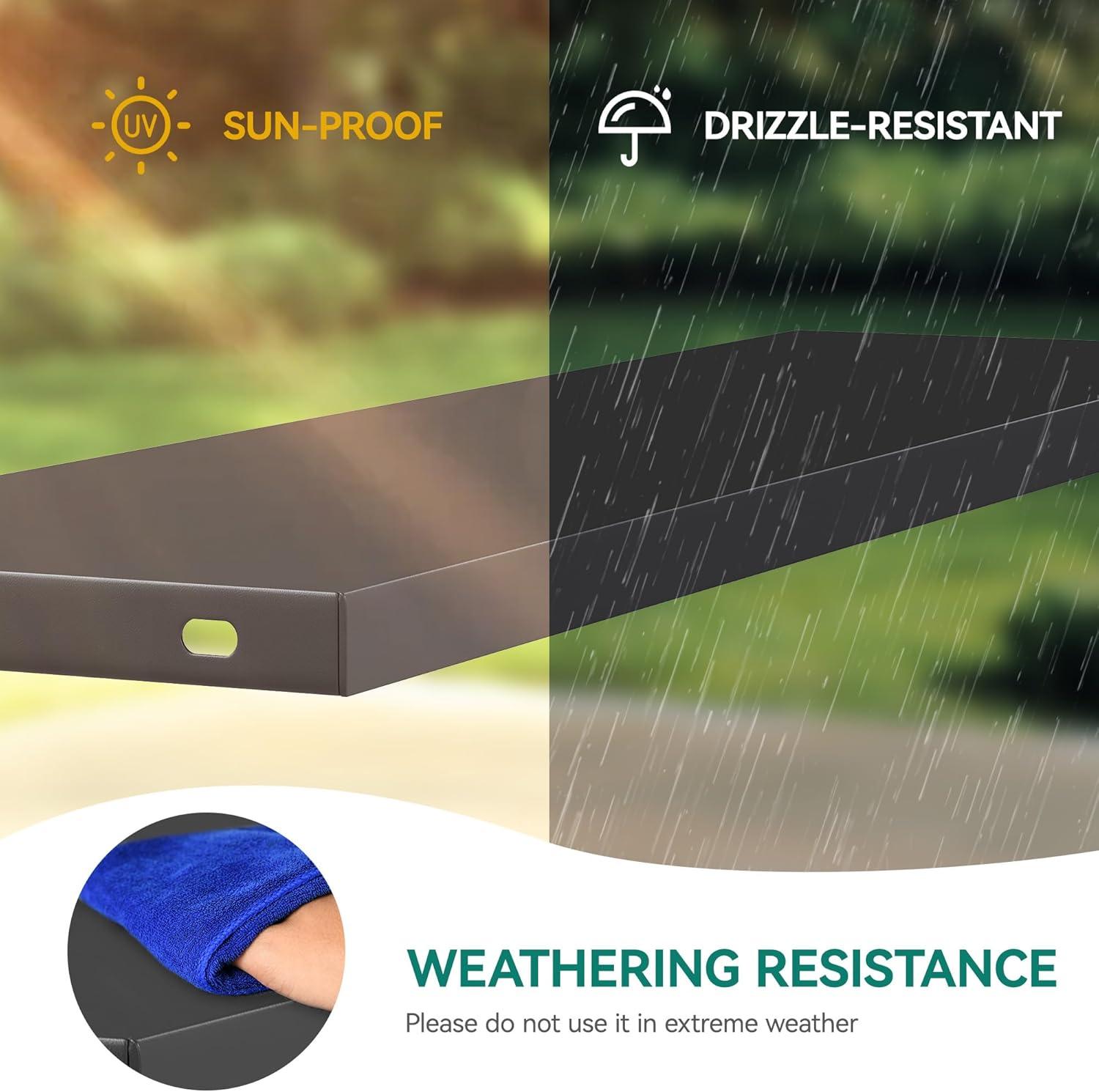 imageYITAHOME 35 Cu Ft Horizontal Weatherproof Storage Shed Without Shelves Outdoor Lockable Resin Unit for Tools and Gear Simple Assembly Light GrayBlack