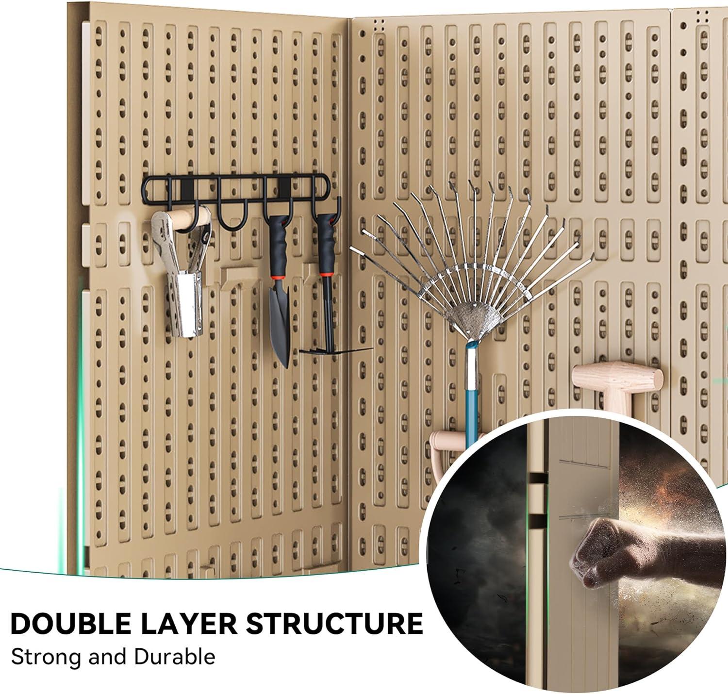 imageYITAHOME 35 Cu Ft Horizontal Weatherproof Storage Shed Without Shelves Outdoor Lockable Resin Unit for Tools and Gear Simple Assembly Light GrayBrown