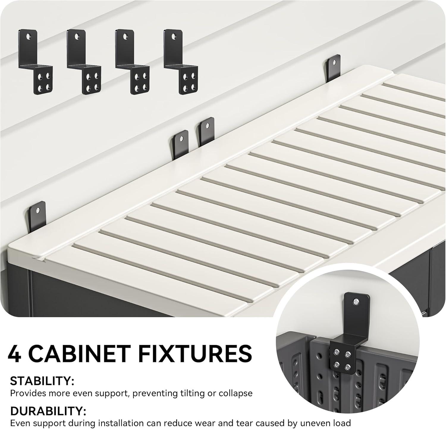 imageYITAHOME 35 Cu Ft Horizontal Weatherproof Storage Shed Without Shelves Outdoor Lockable Resin Unit for Tools and Gear Simple Assembly Light GrayDark Gray