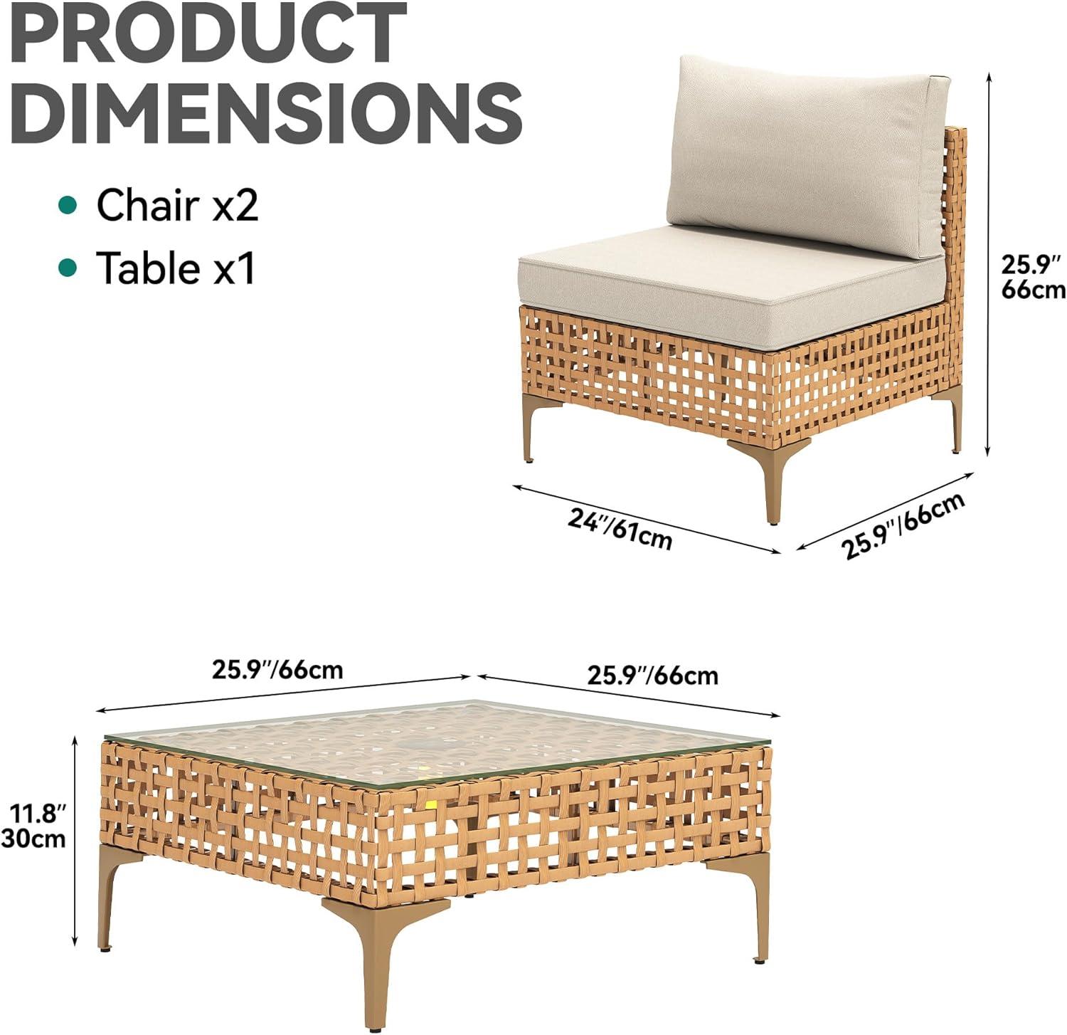 imageYITAHOME 4 Pieces Rattan Wicker Dinning Chairs Outdoor Indoor Patio Furniture Set with Cushion and Curved Back All Weather Bistro Chair for Garden Backyard Porch Poolside Restaurant BeigeBeige