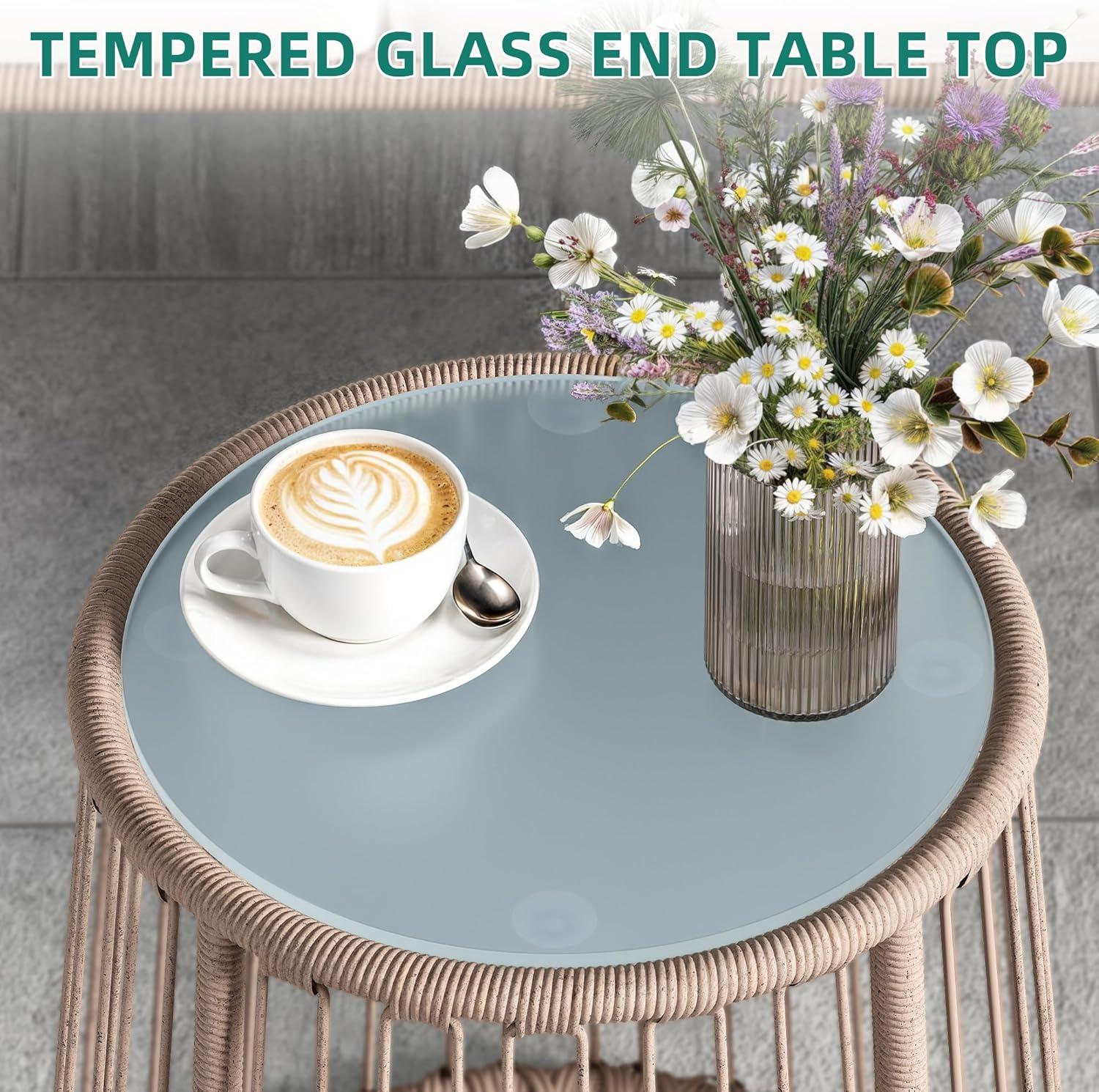 imageYITAHOME 4 Pieces Rattan Wicker Dinning Chairs Outdoor Indoor Patio Furniture Set with Cushion and Curved Back All Weather Bistro Chair for Garden Backyard Porch Poolside Restaurant BeigeBeige