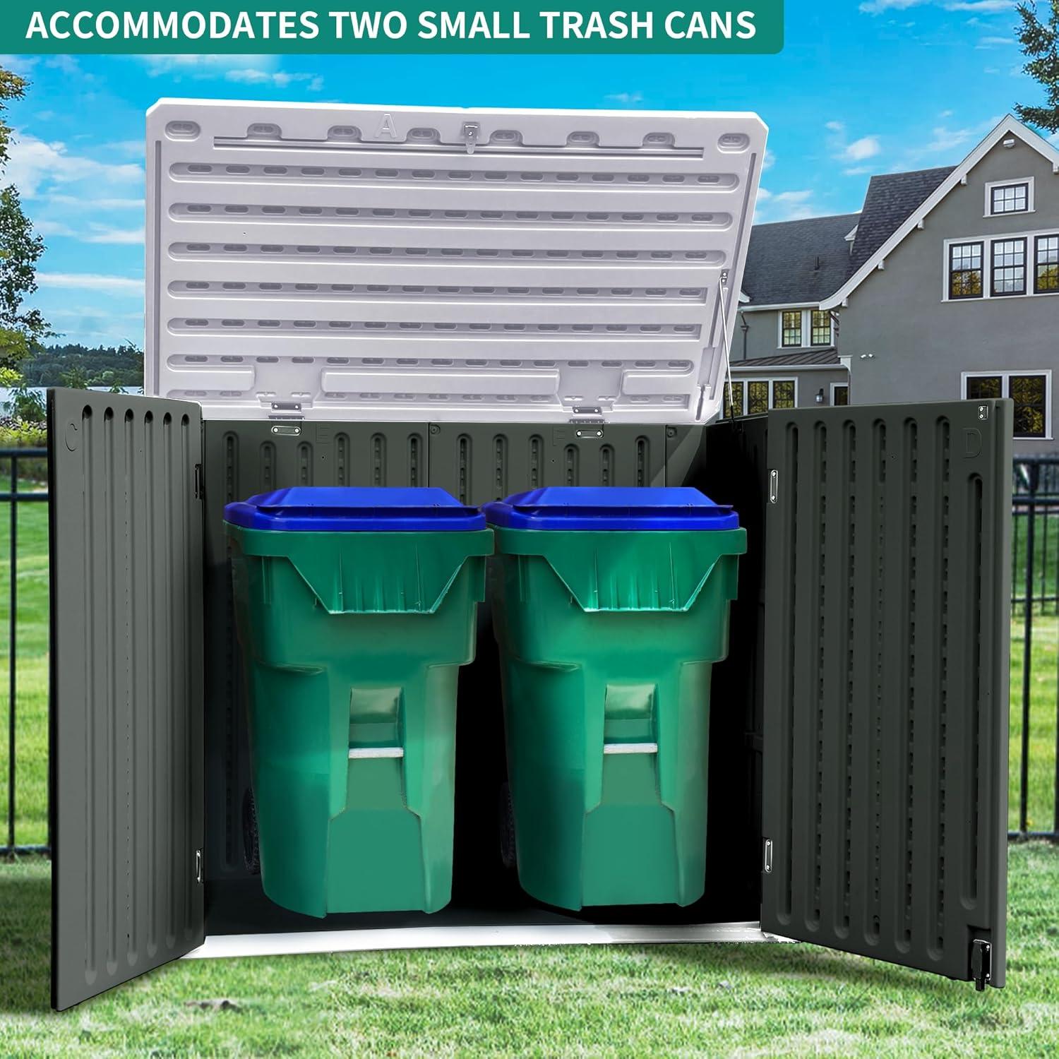 imageYITAHOME Outdoor Resin Storage Sheds with XShaped Lockable Door 39 in Height Lockable Waterproof Horizontal Shed wo Shelf Easy to Assemble Shed Storage for Garden Tools Light GrayDark Gray