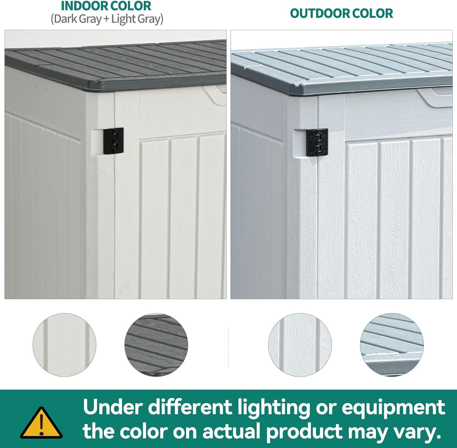 imageYITAHOME Outdoor Resin Storage Sheds with XShaped Lockable Door 39 in Height Lockable Waterproof Horizontal Shed wo Shelf Easy to Assemble Shed Storage for Garden Tools Light GrayLight Gray