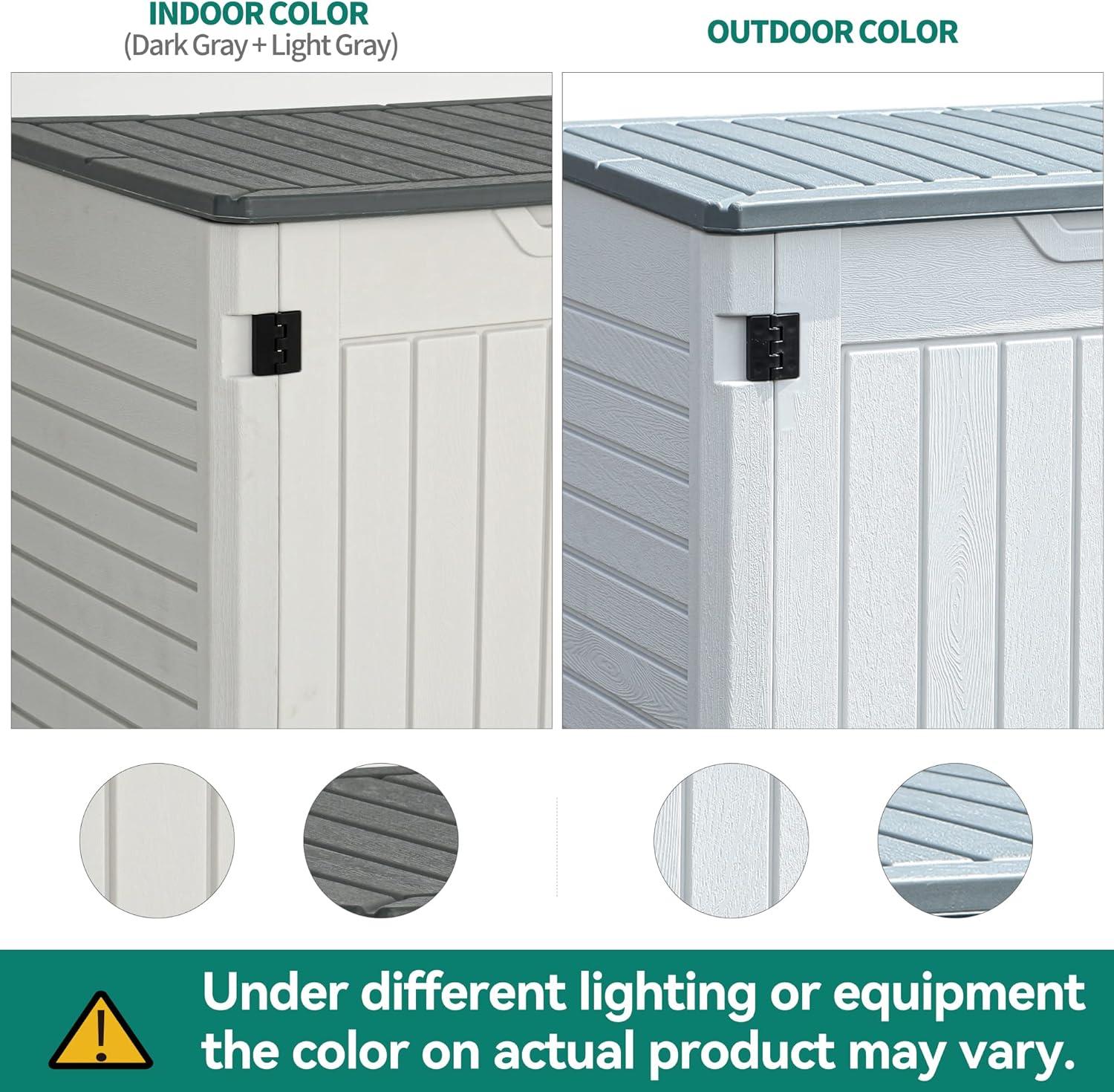 imageYITAHOME Outdoor Resin Storage Sheds with XShaped Lockable Door 39 in Height Lockable Waterproof Horizontal Shed wo Shelf Easy to Assemble Shed Storage for Garden Tools Light GrayLight Gray