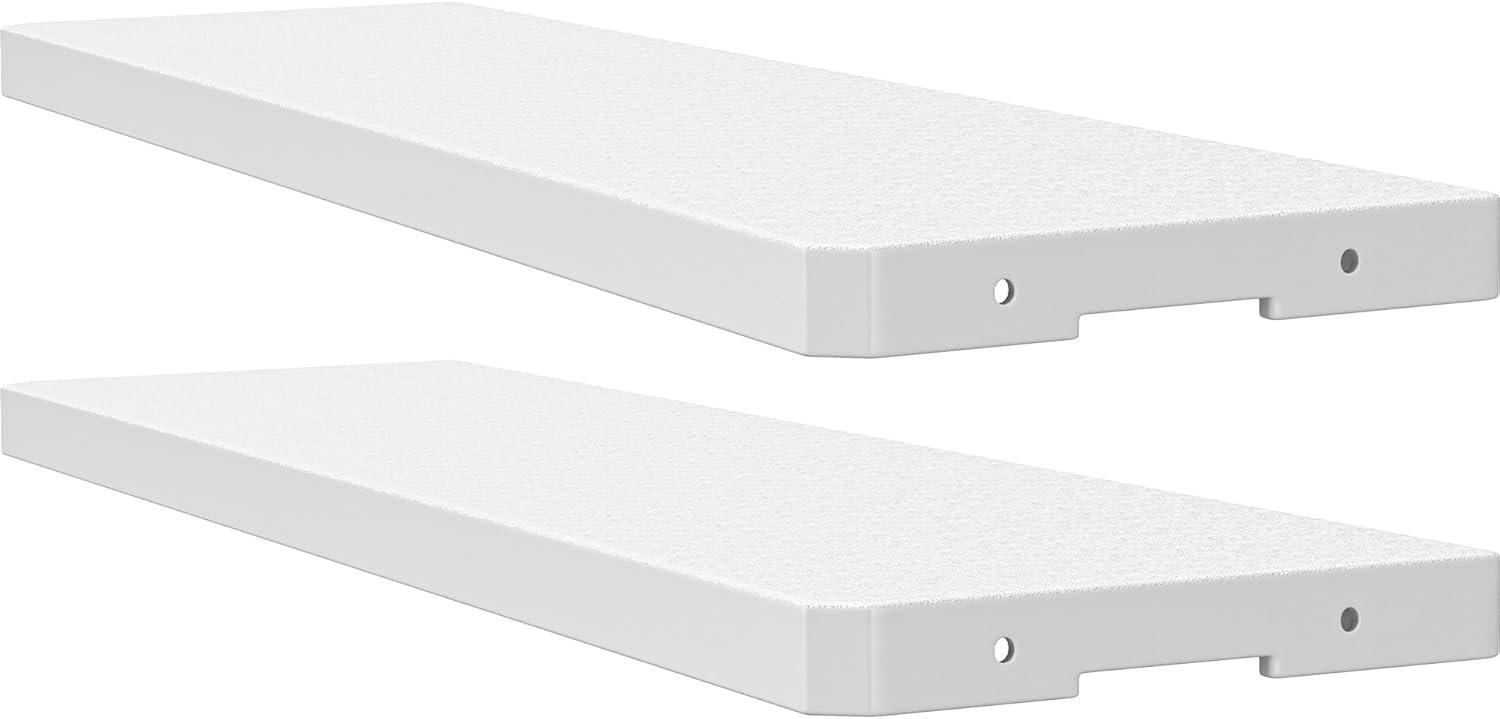 imageYITAHOME Resin Storage Shed Shelves for 35 Cuft Horizontal Storage Sheds 47 in x 126 in Waterproof Rack with 8 Screws for 4x25 Ft Horizontal Garden Storage Accessories Easy Assembly 2PCS GrayLight Gray