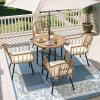 imageYITAHOME 3 Pieces Outdoor Wicker Patio Conversation Bistro Set AllWeather Rattan Patio Furniture Set with Table ampamp Cushions Outdoor Sectional Sofa for Patio Balcony Backyard DeckWood