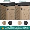 imageYITAHOME 35 Cu Ft Horizontal Weatherproof Storage Shed Without Shelves Outdoor Lockable Resin Unit for Tools and Gear Simple Assembly Light GrayBrown