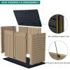 imageYITAHOME 35 Cu Ft Horizontal Weatherproof Storage Shed Without Shelves Outdoor Lockable Resin Unit for Tools and Gear Simple Assembly Light GrayBrown