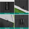 imageYITAHOME 35 Cu Ft Horizontal Weatherproof Storage Shed Without Shelves Outdoor Lockable Resin Unit for Tools and Gear Simple Assembly Light GrayDark Gray