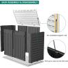 imageYITAHOME 35 Cu Ft Horizontal Weatherproof Storage Shed Without Shelves Outdoor Lockable Resin Unit for Tools and Gear Simple Assembly Light GrayDark Gray