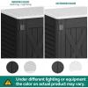 imageYITAHOME 35 Cu Ft Horizontal Weatherproof Storage Shed Without Shelves Outdoor Lockable Resin Unit for Tools and Gear Simple Assembly Light GrayDark Gray