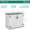 imageYITAHOME 35 Cu Ft Horizontal Weatherproof Storage Shed Without Shelves Outdoor Lockable Resin Unit for Tools and Gear Simple Assembly Light GrayLight Grey