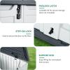 imageYITAHOME 35 Cu Ft Horizontal Weatherproof Storage Shed Without Shelves Outdoor Lockable Resin Unit for Tools and Gear Simple Assembly Light GrayLight Gray