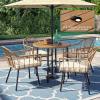 imageYITAHOME 4 Pieces Rattan Wicker Dinning Chairs Outdoor Indoor Patio Furniture Set with Cushion and Curved Back All Weather Bistro Chair for Garden Backyard Porch Poolside Restaurant BeigeBeige