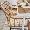 imageYITAHOME 4 Pieces Rattan Wicker Dinning Chairs Outdoor Indoor Patio Furniture Set with Cushion and Curved Back All Weather Bistro Chair for Garden Backyard Porch Poolside Restaurant BeigeBeige  Wood