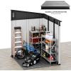 imageYITAHOME 6x6 FT Outdoor Storage Shed AllWeather Resin Garden Shed with Windows Vents and Lockable Double Doors for Garden Tools Bikes and Sundries WaterproofGray