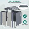 imageYITAHOME 6x6FT Outdoor Storage Shed wo Floor AllWeather Plastic Shed with Lockable Doors Window ampamp Vents Plastic Tool Shed for Backyard Patio Poolside Lawn Gray