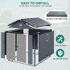 imageYITAHOME Outdoor Resin Storage Shed wo Floor 8x9FT AllWeather Plastic Shed with Lockable Doors Window ampamp Vents Plastic Tool Shed for Backyard Patio Poolside Lawn Dark Gray