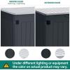 imageYITAHOME Outdoor Resin Storage Sheds with XShaped Lockable Door 39 in Height Lockable Waterproof Horizontal Shed wo Shelf Easy to Assemble Shed Storage for Garden Tools Light GrayDark Gray