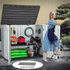 imageYITAHOME Outdoor Resin Storage Sheds with XShaped Lockable Door 39 in Height Lockable Waterproof Horizontal Shed wo Shelf Easy to Assemble Shed Storage for Garden Tools Light GrayLight Gray