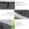 imageYITAHOME Outdoor Resin Storage Sheds with XShaped Lockable Door 39 in Height Lockable Waterproof Horizontal Shed wo Shelf Easy to Assemble Shed Storage for Garden Tools Light GrayDark Gray