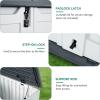 imageYITAHOME Outdoor Resin Storage Sheds with XShaped Lockable Door 39 in Height Lockable Waterproof Horizontal Shed wo Shelf Easy to Assemble Shed Storage for Garden Tools Light GrayLight Gray