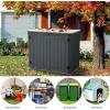 imageYITAHOME Outdoor Resin Storage Sheds with XShaped Lockable Door 39 in Height Lockable Waterproof Horizontal Shed wo Shelf Easy to Assemble Shed Storage for Garden Tools Light GrayDark Gray