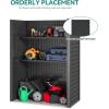 imageYITAHOME Outdoor Resin Storage Sheds with XShaped Lockable Door 39 in Height Lockable Waterproof Horizontal Shed wo Shelf Easy to Assemble Shed Storage for Garden Tools Light GrayBlack