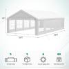 imageYITAHOME 20x40 ft Party Tent Outdoor Wedding Event Shelters Heavy Duty Upgraded Galvanized Canopy with Large White Roof Removable Sidewalls16x32 FT