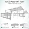imageYITAHOME 20x40FT Party Tent Heavy Duty Wedding Tent Event Shelters Outdoor Canopy Upgraded Galvanized Steel Carport with Removable Sidewall Windows for Commercial and Parties White16x32ft