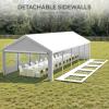 imageYITAHOME 20x40FT Party Tent Heavy Duty Wedding Tent Event Shelters Outdoor Canopy Upgraded Galvanized Steel Carport with Removable Sidewall Windows for Commercial and Parties White16x32ft