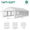 imageYITAHOME 20x40FT Party Tent Heavy Duty Wedding Tent Event Shelters Outdoor Canopy Upgraded Galvanized Steel Carport with Removable Sidewall Windows for Commercial and Parties White16x32ft