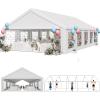 imageYITAHOME 20x40FT Party Tent Heavy Duty Wedding Tent Event Shelters Outdoor Canopy Upgraded Galvanized Steel Carport with Removable Sidewall Windows for Commercial and Parties White20x33FT