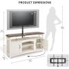 imageYITAHOME Farmhouse TV Stand for 7570 Inch TV Entertainment Center with TV Mount LED TV Stand for Living Room with Storage ampamp Power Outlets Walnut ampamp Warm White