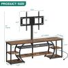 imageYITAHOME TV Stand for 6570 Inch TV with Mount LED TV Stands for Living Room wPower Outlets Entertainment Center with Storage Wood Television Stand TV Console Table Rustic Brown