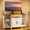 imageYITAHOME Corner TV Stand with Mount for Living Room Led Entertainment Center with Storage ampamp Power Outlets Farmhouse TV Stand for 70 Inch TV Walnut ampamp Warm White
