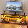 imageYITAHOME TV Stand for 6570 Inch TV with Mount LED TV Stands for Living Room wPower Outlets Entertainment Center with Storage Wood Television Stand TV Console Table Rustic Brown
