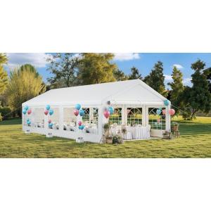 imageYITAHOME 20x40 ft Party Tent Outdoor Wedding Event Shelters Heavy Duty Upgraded Galvanized Canopy with Large White Roof Removable Sidewalls16x32 FT