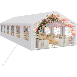 imageYITAHOME 20x40FT Party Tent Heavy Duty Wedding Tent Event Shelters Outdoor Canopy Upgraded Galvanized Steel Carport with Removable Sidewall Windows for Commercial and Parties White20x40ft
