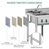 imageYITAHOME Stainless Steel Freestanding Utility Large Sink with 2 Drainboards ampamp Cart Storage Space Single Bowl NSF Commercial Prep Sink WStorage Shelf for Restaurant Laundry GarageOutdoor 50in1Compartment Sink