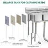 imageYITAHOME 29in Utility Kitchen Sink Free Standing Single Bowl with Pipe NSF Stainless Steel Commercial Sink for Laundry Room Bathroom Farmhouse Garage Indoor Outdoor3Compartment Sink