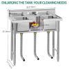 imageYITAHOME 29in Utility Kitchen Sink Free Standing Single Bowl with Pipe NSF Stainless Steel Commercial Sink for Laundry Room Bathroom Farmhouse Garage Indoor Outdoor3Compartment Sink