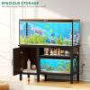 imageYITAHOME 5575 Gallon aquarium stand with Power Outlets Heavy Duty Metal Fish Tank Stand Cabinet for Fish Tank Accessories Storage suitable for Fish Tank Turtle Tank 880LBS Capacity BrownBrown