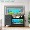 imageYITAHOME 5575 Gallon aquarium stand with Power Outlets Heavy Duty Metal Fish Tank Stand Cabinet for Fish Tank Accessories Storage suitable for Fish Tank Turtle Tank 880LBS Capacity BrownBlack