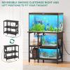 imageYITAHOME 5575 Gallon aquarium stand with Power Outlets Heavy Duty Metal Fish Tank Stand Cabinet for Fish Tank Accessories Storage suitable for Fish Tank Turtle Tank 880LBS Capacity BrownBlack