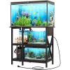 imageYITAHOME 5575 Gallon aquarium stand with Power Outlets Heavy Duty Metal Fish Tank Stand Cabinet for Fish Tank Accessories Storage suitable for Fish Tank Turtle Tank 880LBS Capacity BrownBlack