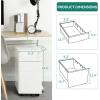 imageYITAHOME 3Drawer Metal Filing Cabinet Office Compact Portable Slim File Cabinet Drawers with Keys PreBuilt Office Storage Cabinet for A4LetterLegal BlackWhite